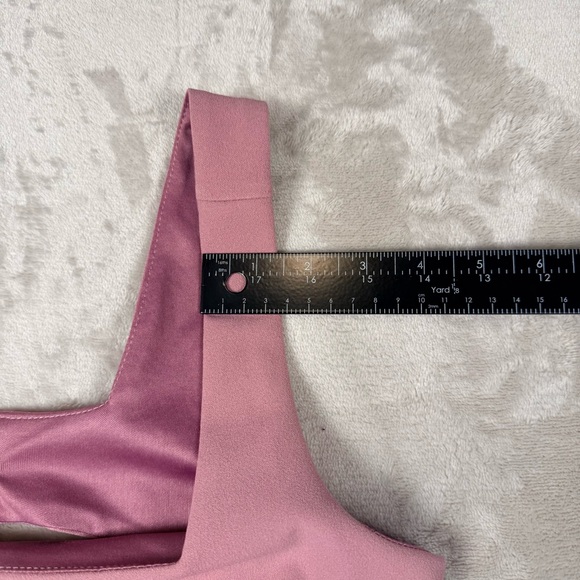 Lulus Mauve Pink Square Neck Mini Dress Lined Sleeveless Fit & Flare Size S - Picture 9 of 11